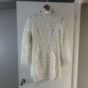 Elegant White Lace Dress